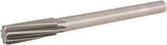 Hertel - 15/16" Cobalt 6 Flute Chucking Reamer - Spiral Flute, 0.2075" Straight Shank, 2-5/8" Flute Length, 10" OAL - Best Tool & Supply