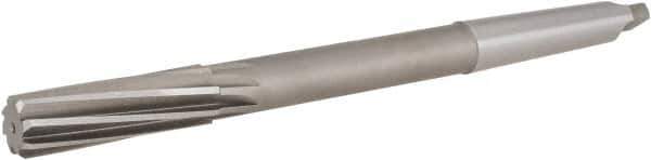 Hertel - 23/32" High Speed Steel 12 Flute Chucking Reamer - Spiral Flute, 2MT Morse Taper Shank, 2-1/4" Flute Length, 9" OAL - Best Tool & Supply