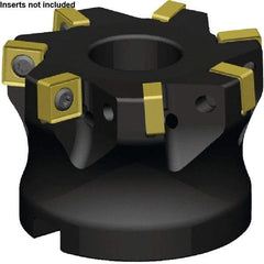 Kennametal - 7 Inserts, 3" Cut Diam, 1" Arbor Diam, 9.16mm Max Depth of Cut, Indexable Square-Shoulder Face Mill - 2° Lead Angle, 1-3/4" High, SN_J31252EN__ Insert Compatibility, Series KSSM - Best Tool & Supply