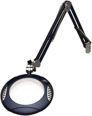 O.C. White - 43 Inch, Spring Suspension, Clamp on, LED, Spectre Blue, Magnifying Task Light - 8 Watt, 7.5 and 15 Volt, 2x Magnification, 5-1/4 Inch Wide, 7-1/2 Inch Long - Best Tool & Supply