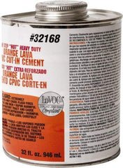 Oatey - 32 oz All-Purpose Medium Bodied Cement - Orange, Use with PVC & CPVC - Best Tool & Supply