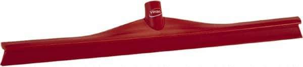 Vikan - 23.62" Rubber Blade Floor Squeegee - Single Edge, Red, Plastic Holder - Best Tool & Supply