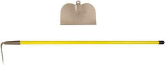 Ampco - 5" High x 8" Wide Square Aluminum Hoe - 55" Long Fiberglass Straight Handle - Best Tool & Supply