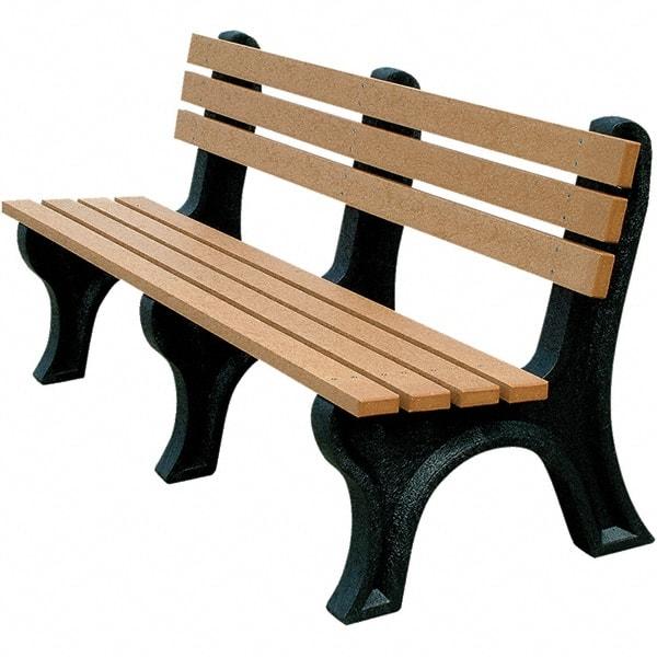 Vestil - 6' Long x 26-1/4" Wide, Recycled Plastic Bench Seat - Best Tool & Supply