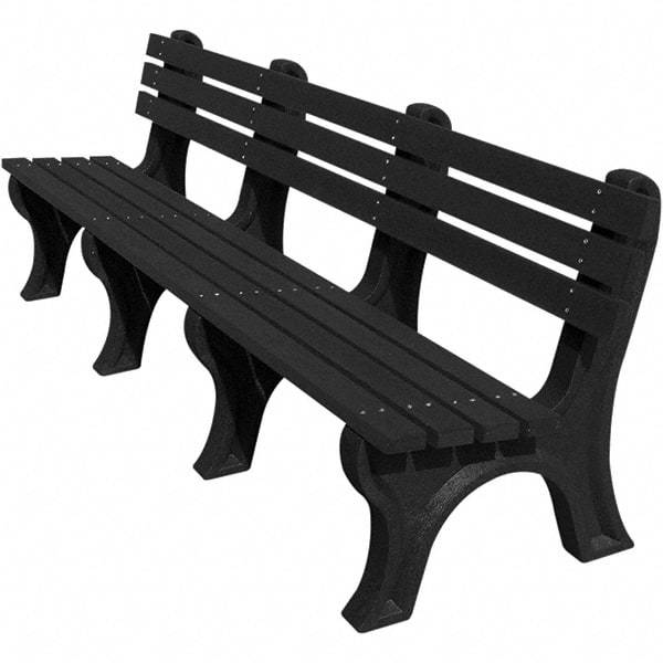 Vestil - 8' Long x 26-1/4" Wide, Recycled Plastic Bench Seat - Best Tool & Supply