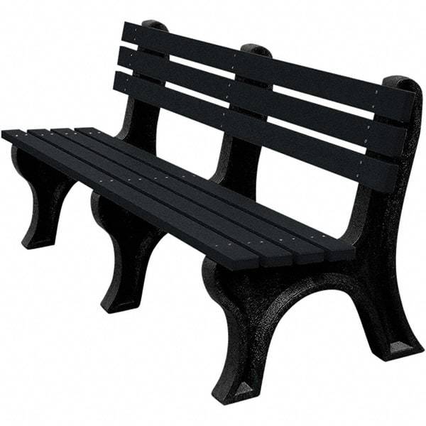 Vestil - 6' Long x 26-1/4" Wide, Recycled Plastic Bench Seat - Best Tool & Supply