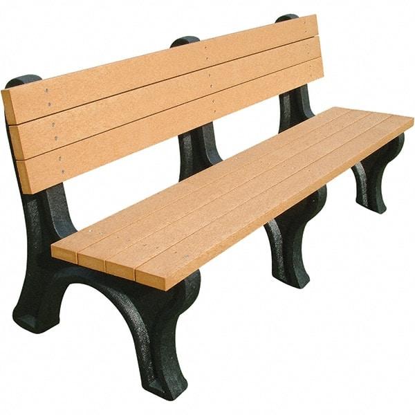 Vestil - 6' Long x 26-1/8" Wide, Recycled Plastic Bench Seat - Best Tool & Supply