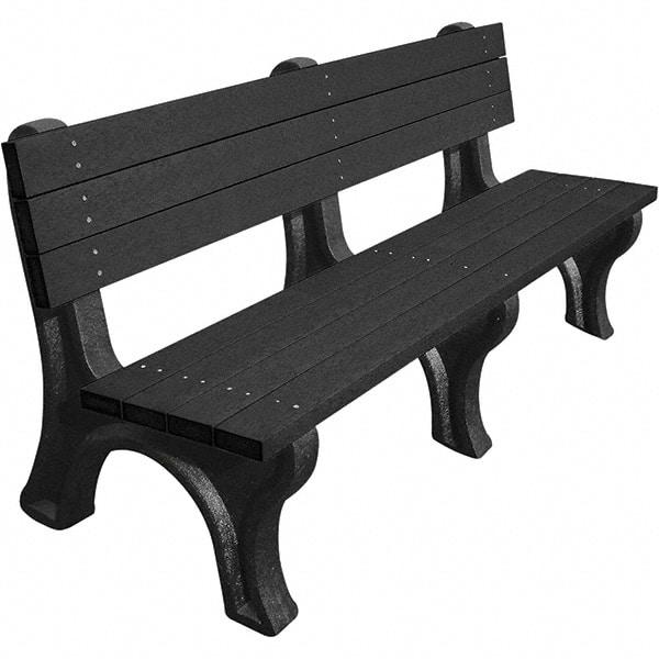 Vestil - 6' Long x 26-1/8" Wide, Recycled Plastic Bench Seat - Best Tool & Supply