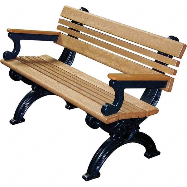 Vestil - 4' Long x 26-3/4" Wide, Recycled Plastic Bench Seat - Best Tool & Supply