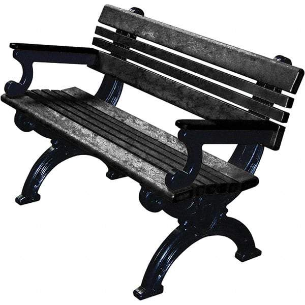 Vestil - 4' Long x 26-3/4" Wide, Recycled Plastic Bench Seat - Best Tool & Supply