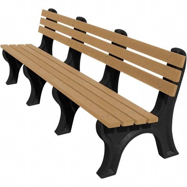 Vestil - 8' Long x 26-1/4" Wide, Recycled Plastic Bench Seat - Best Tool & Supply