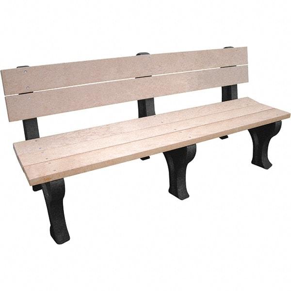 Vestil - 6' Long x 26-1/4" Wide, Recycled Plastic Bench Seat - Best Tool & Supply