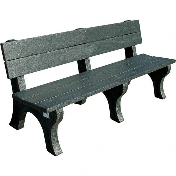 Vestil - 6' Long x 26-1/4" Wide, Recycled Plastic Bench Seat - Best Tool & Supply