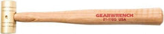 GearWrench - 1/2 Lb Nonsparking Brass Hammer - 10-1/2" OAL, 1" Face Diam, Hickory Handle - Best Tool & Supply