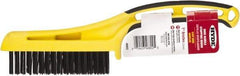 Hyde Tools - Wire Surface Preparation Brush - 1-1/4" Bristle Length, 3/4" Wide, Plastic Overmold Handle - Best Tool & Supply