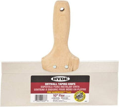 Hyde Tools - 10" Wide Flexible Blade Stainless Steel Joint Knife - Flexible, Hardwood Handle - Best Tool & Supply