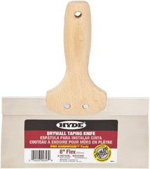 Hyde Tools - 8" Wide Flexible Blade Stainless Steel Joint Knife - Flexible, Hardwood Handle - Best Tool & Supply