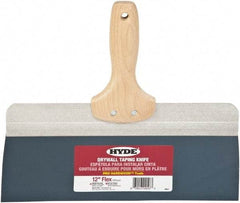 Hyde Tools - 12" Wide Flexible Blade Steel Joint Knife - Flexible, Hardwood Handle - Best Tool & Supply