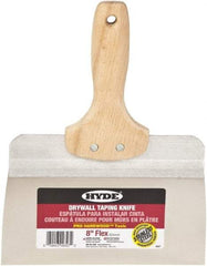 Hyde Tools - 8" Wide Flexible Blade Stainless Steel Joint Knife - Flexible, Hardwood Handle - Best Tool & Supply