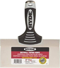 Hyde Tools - 8" Wide Flexible Blade Stainless Steel Joint Knife - Flexible, Plastic Overmold Handle - Best Tool & Supply