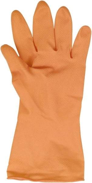 Hyde Tools - Size L, 8" Long, Neoprene Chemical Resistant Gloves - Textured Finish, Orange - Best Tool & Supply