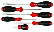 6 Piece - SoftFinish® Cushion Grip Screwdriver Set - #30294 - Includes: Slotted 4.0 - 8.0mm; Stubby 4.0mm; Phillips #1 - 2 - Best Tool & Supply