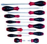 12 Piece - SoftFinish® Cushion Grip Screwdriver Set - #30297 - Includes: Slotted 3.0 - 10.0mm Phillips #0 - 3 - Best Tool & Supply