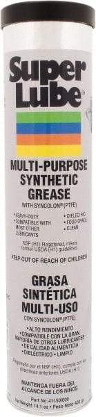 Synco Chemical - 14.1 oz Cartridge Synthetic Lubricant w/PTFE General Purpose Grease - Translucent White, Food Grade, 450°F Max Temp, NLGIG 000, - Best Tool & Supply