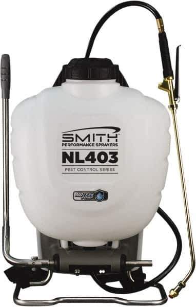 Smith Performance Sprayers - 4 Gal Chemical Safe Garden Backpack Sprayer - Use with Cleaners/Degreasers, Polyethylene Tank, Wide Mouth, Reinforced Hose - Best Tool & Supply