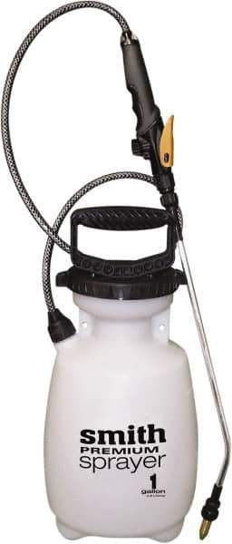 Smith Performance Sprayers - 1 Gal Chemical Safe Garden Hand Sprayer - Use with Cleaners/Degreasers, Polyethylene Tank, Funnel Mouth, Reinforced Hose - Best Tool & Supply