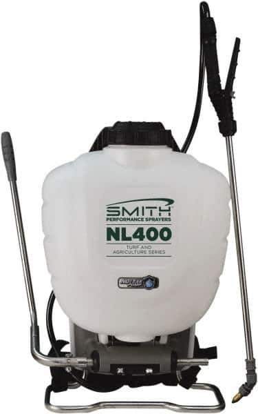 Smith Performance Sprayers - 4 Gal Chemical Safe Garden Backpack Sprayer - Polyethylene Tank, Wide Mouth, Reinforced Hose - Best Tool & Supply