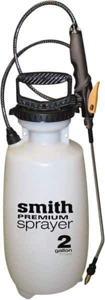 Smith Performance Sprayers - 2 Gal Chemical Safe Garden Hand Sprayer - Use with Cleaners/Degreasers, Polyethylene Tank, Funnel Mouth, Reinforced Hose - Best Tool & Supply