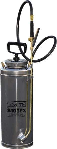 Smith Performance Sprayers - 3.5 Gal Chemical Safe Garden Hand Sprayer - Stainless Steel Tank, Wide Mouth, Reinforced Hose - Best Tool & Supply