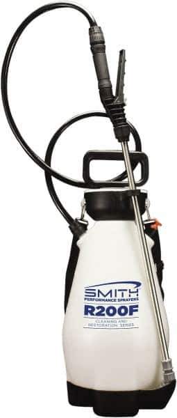 Smith Performance Sprayers - 2 Gal Chemical Safe Garden Hand Sprayer - Use with Cleaners/Degreasers, Polyethylene Tank, Funnel Mouth, Reinforced Hose - Best Tool & Supply