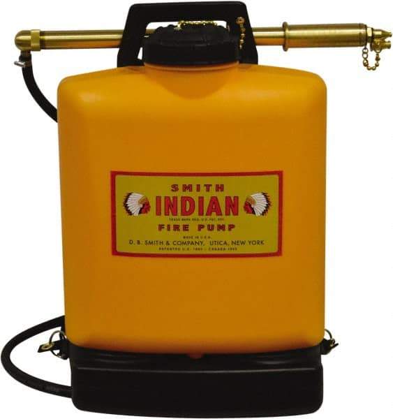 Smith Indian - 5 Gal Chemical Safe Garden Fire Pump - Polyethylene Tank, Wide Mouth, Reinforced Hose - Best Tool & Supply