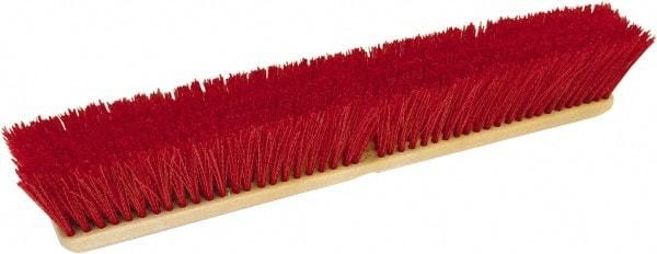 O-Cedar - 24" Heavy Duty Polypropylene Push Broom - 3-1/4" Bristle Length, Foam Block, Threaded Handle Connection, Handle Sold Separately - Best Tool & Supply