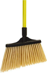 O-Cedar - 13" Wide, Yellow PET Bristles, 48" Fiberglass Handle, Angled Broom - 48 Inch Handle Length - Best Tool & Supply