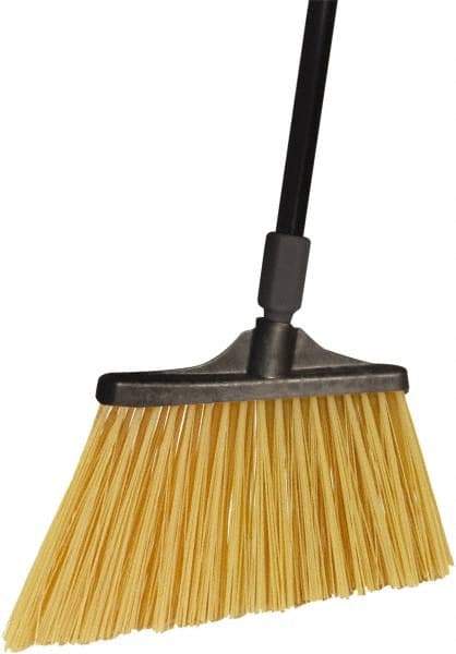 O-Cedar - 13" Wide, Beige Polypropylene Bristles, 54" Metal Handle, Angled Broom - 54 Inch Handle Length - Best Tool & Supply