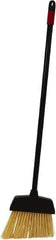 O-Cedar - 8-1/2" Wide, Beige PET Bristles, 30" Metal Handle, Angled Broom - 30 Inch Handle Length - Best Tool & Supply