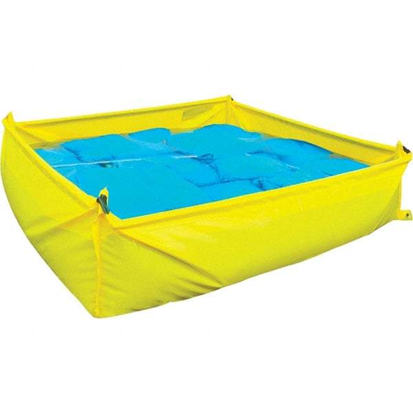 UltraTech - 48" Long x 14" High x 48" Wide Staging Pool - Yellow Polyethylene, For Spill Containment - Best Tool & Supply