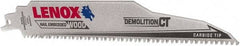 Lenox - 9" Long x 1" Thick, Carbide Reciprocating Saw Blade - Tapered Profile, 6 TPI, Toothed Edge, Tang Shank - Best Tool & Supply