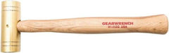 GearWrench - 2 Lb Nonsparking Brass Hammer - 13" OAL, 1-1/2" Face Diam, Hickory Handle - Best Tool & Supply