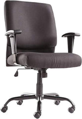 OIF - 43-3/4" High Big & Tall Swivel/Tilt Chair - 28-1/2" Wide x 27-3/8" Deep, Fabric Mesh Seat, Black - Best Tool & Supply