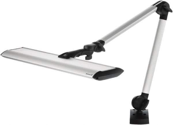 Waldmann Lighting - 40 Inch, Articulated, Clamp Mounted, LED, Silver, General Purpose Task Light - 34 Watt, 100 to 240 Volt, Nonmagnifying - Best Tool & Supply