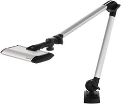 Waldmann Lighting - 40 Inch, Articulated, Clamp Mounted, LED, Silver, General Purpose Task Light - 14 Watt, 100 to 240 Volt, Nonmagnifying - Best Tool & Supply