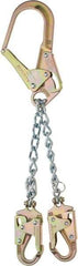 MSA - 6' Long, 310 Lb Capacity, 2 Leg Locking Snap Hook Harness Lanyard - Webbing, Locking Rebar Hook Anchorage Connection - Best Tool & Supply