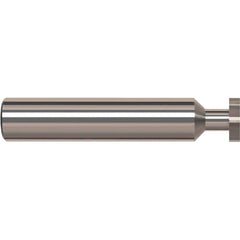 Woodruff Keyseat Cutter: 0.25″ Cut Dia, 0.062″ Cut Width, 1/4″ Shank Dia, Straight Tooth 2-1/2″ OAL, 4 Teeth, Solid Carbide, ANSI 202, Old Standard 201