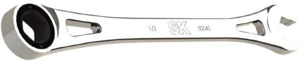 SK - 1/2" 6 Point Combination Wrench - 9.06" OAL, Steel, Full Polish Finish - Best Tool & Supply