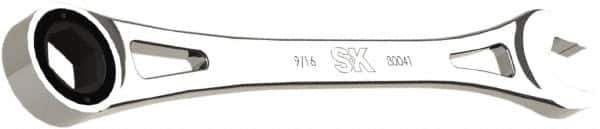 SK - 9/16" 6 Point Combination Wrench - 9.44" OAL, Steel, Full Polish Finish - Best Tool & Supply