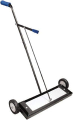 Shields Magnetics - 24" Long Push Magnetic Sweeper with Wheels - 4" Wide x 2" High x 36" Long, 7" Wheel Diam, 2" Clearance - Best Tool & Supply